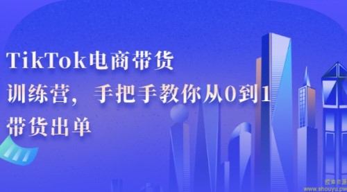 TikTok电商带货训练营，手把手教你从0到1带货出单