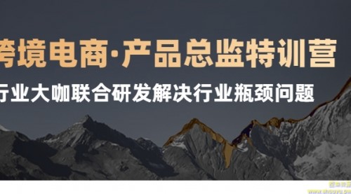 跨境电商·产品总监特训营，行业大咖联合研发解决行业瓶颈问题